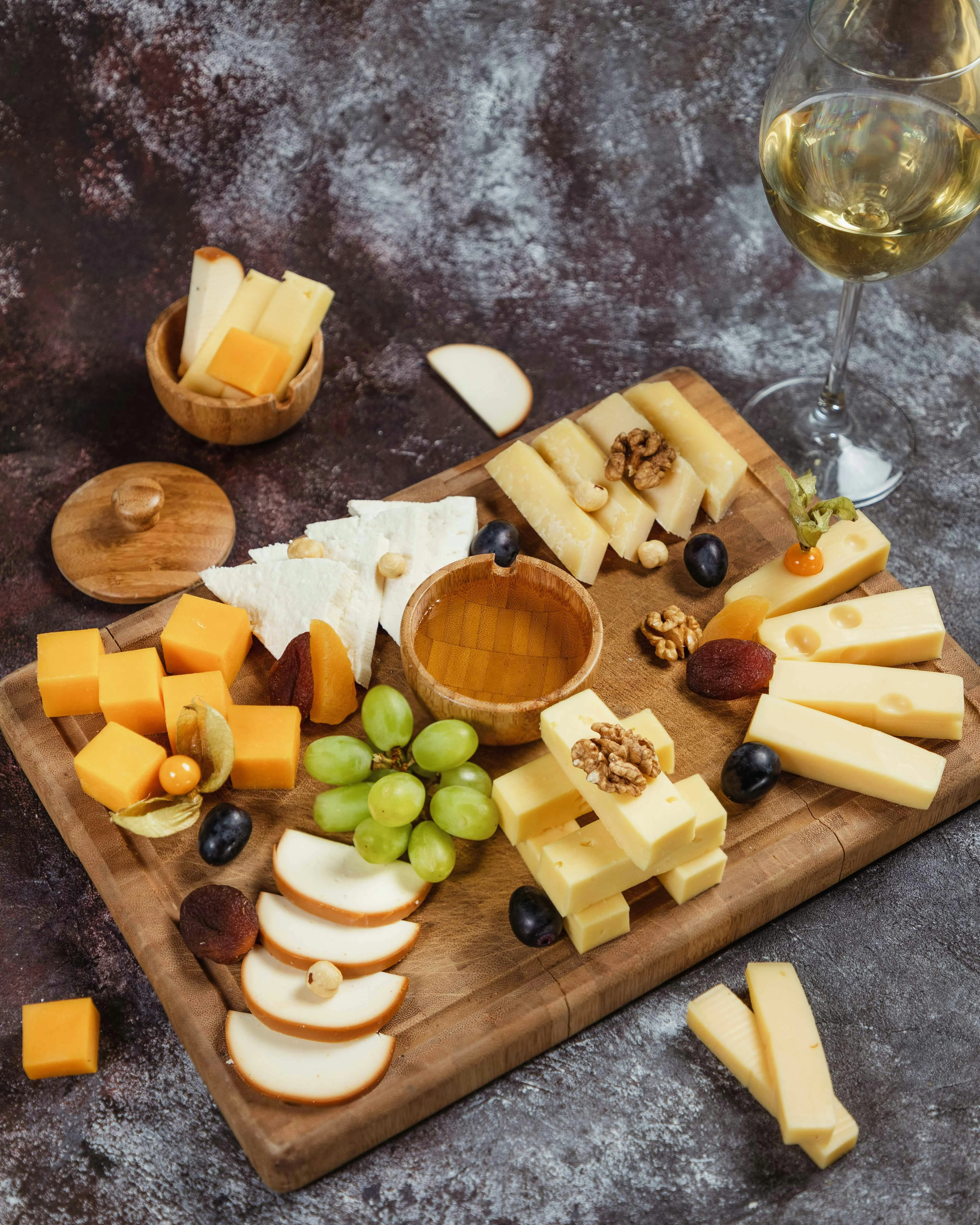 Late-afternoon cheese board