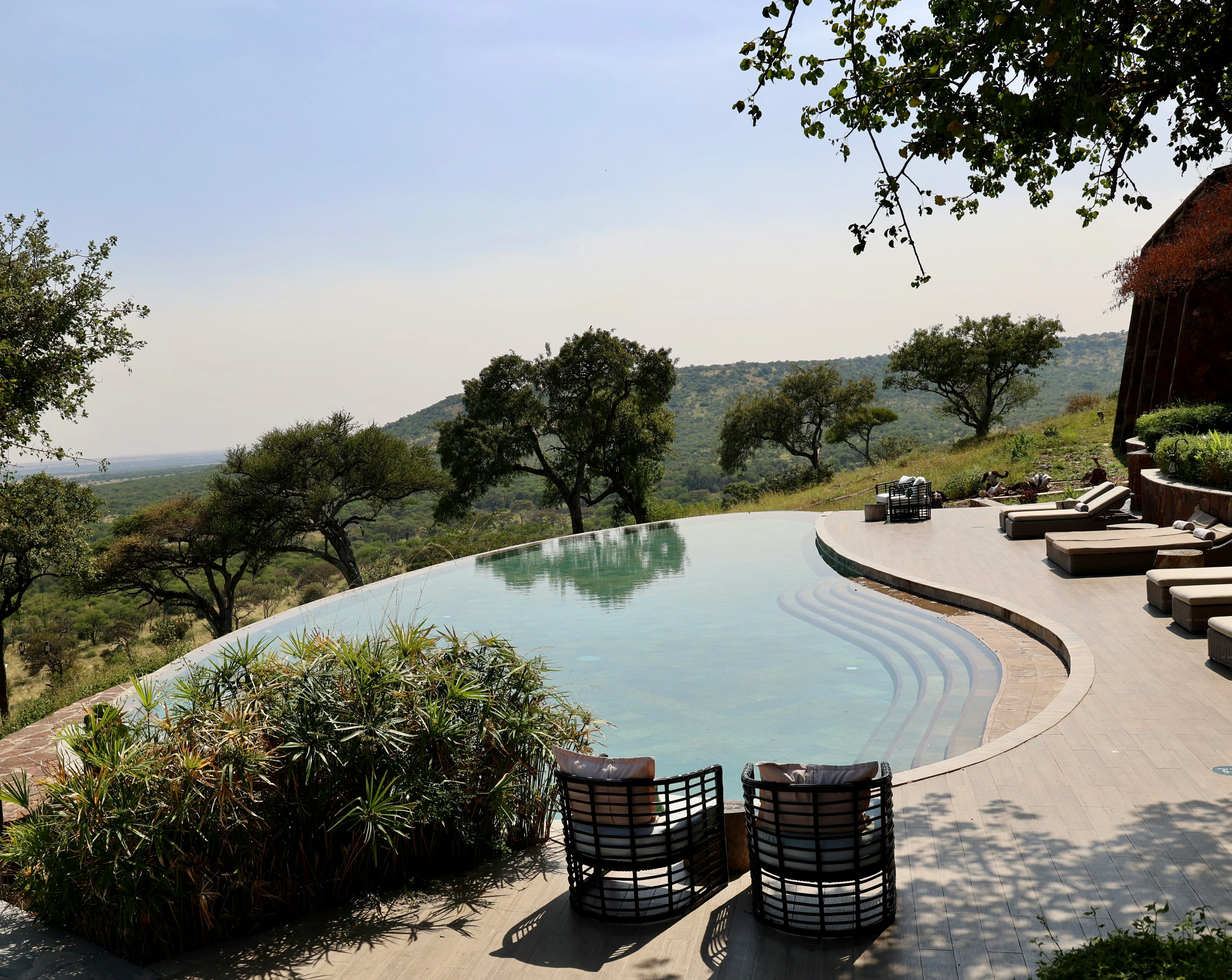 Infinity pool looking over the bushveld