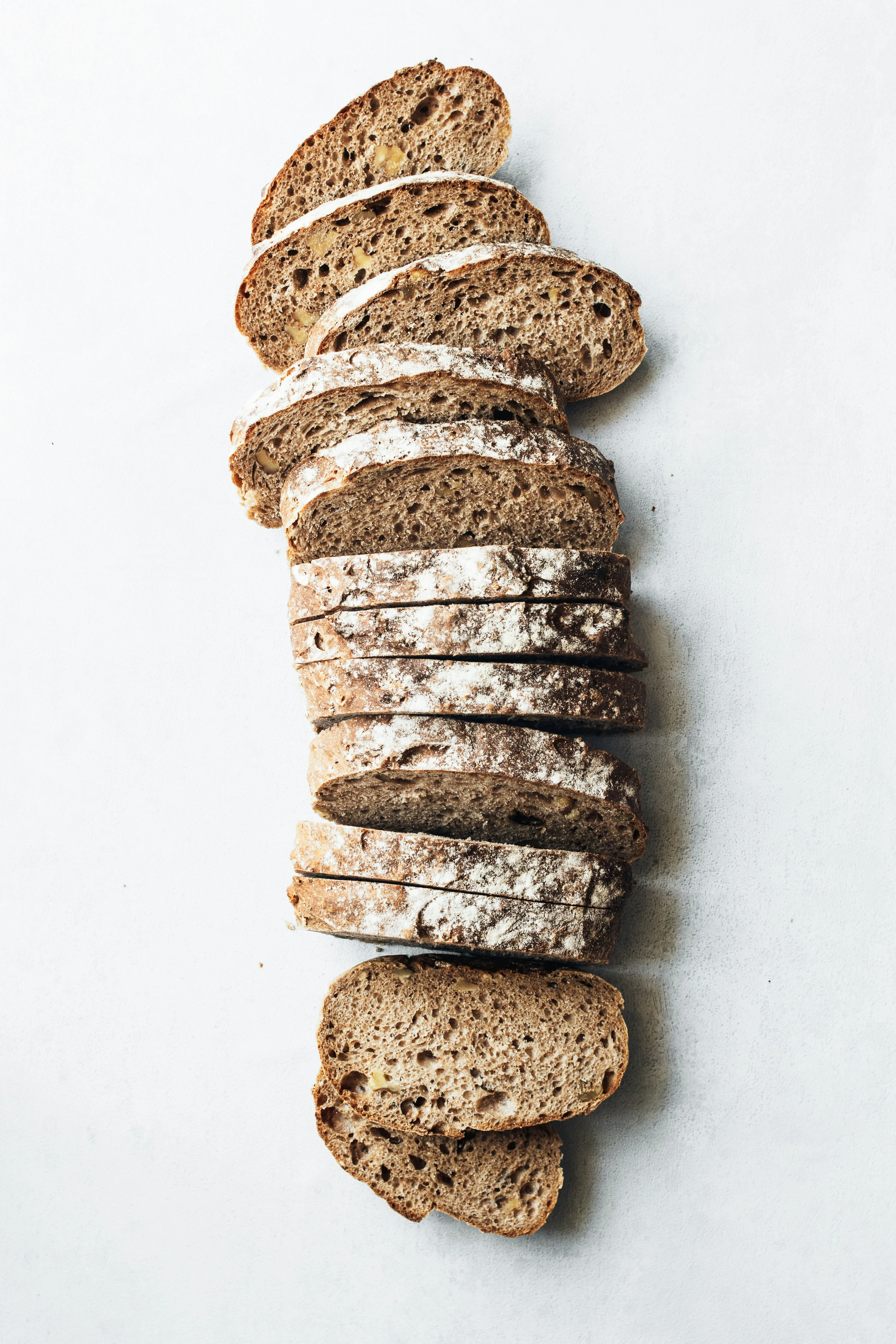 Rye loaves, just sliced